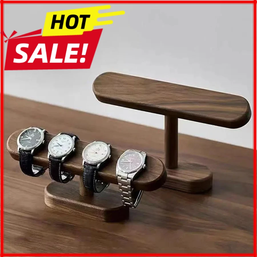 Jewelry Store For Watches - 創造的な無垢材ウォールナット製ジュエリーブレスレット腕時計収納ディスプレイスタンド、時計店、時計カウンター、ウィンドウディスプレイブラケット