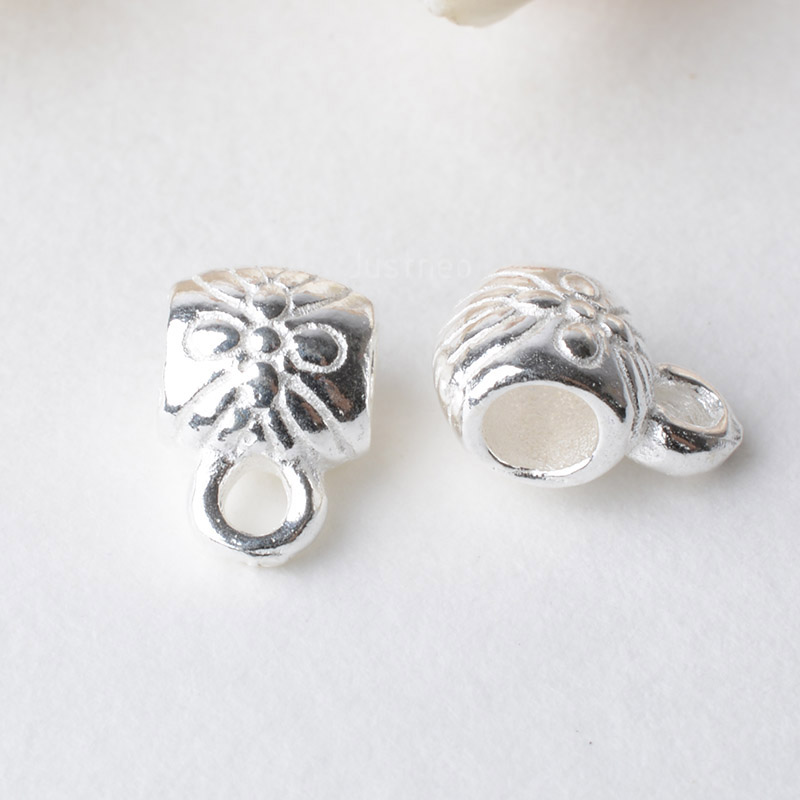 Sterling Silver Ring - 固体 925 スターリングシルバーチューブスペーサービーズコネクタクローズドジャンプリング、 rondel スペーサービーズネックレス