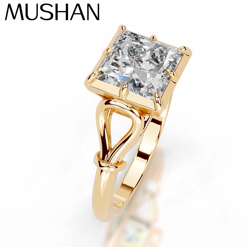 Sterling Silver Ring - MUSHANカスタムジュエリー 925スターリングシルバーリング モアサナイト Dカラー VVS1 高級ヴィンテージチャーム