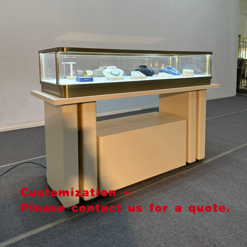 Jewelry Store For Watches - カスタムステンレス製ジュエリーウォッチディスプレイテーブルショーケースキャビネットメタルガラスモダンラグジュアリーモール小売店展示メイドインジャパン