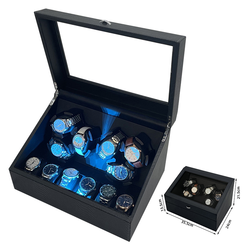 Jewelry Store For Watches - 自動巻き時計用ウォッチワインダーボックス 6本収納 回転スタンド ジュエリーストアディスプレイボックス