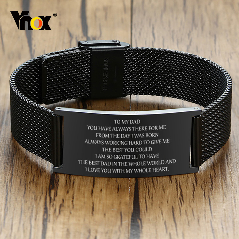 Jewelry Type Watches - Vnox 20mm TO MY DAD ブレスレット