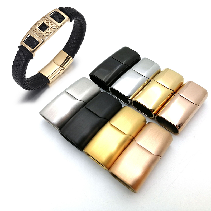 Jewelry Making Watches - レザーシリコンブレスレット用クラスプ,1ピース,日曜大工,レースバックル,ステンレススチール,圧着ジョーフック,時計バンド