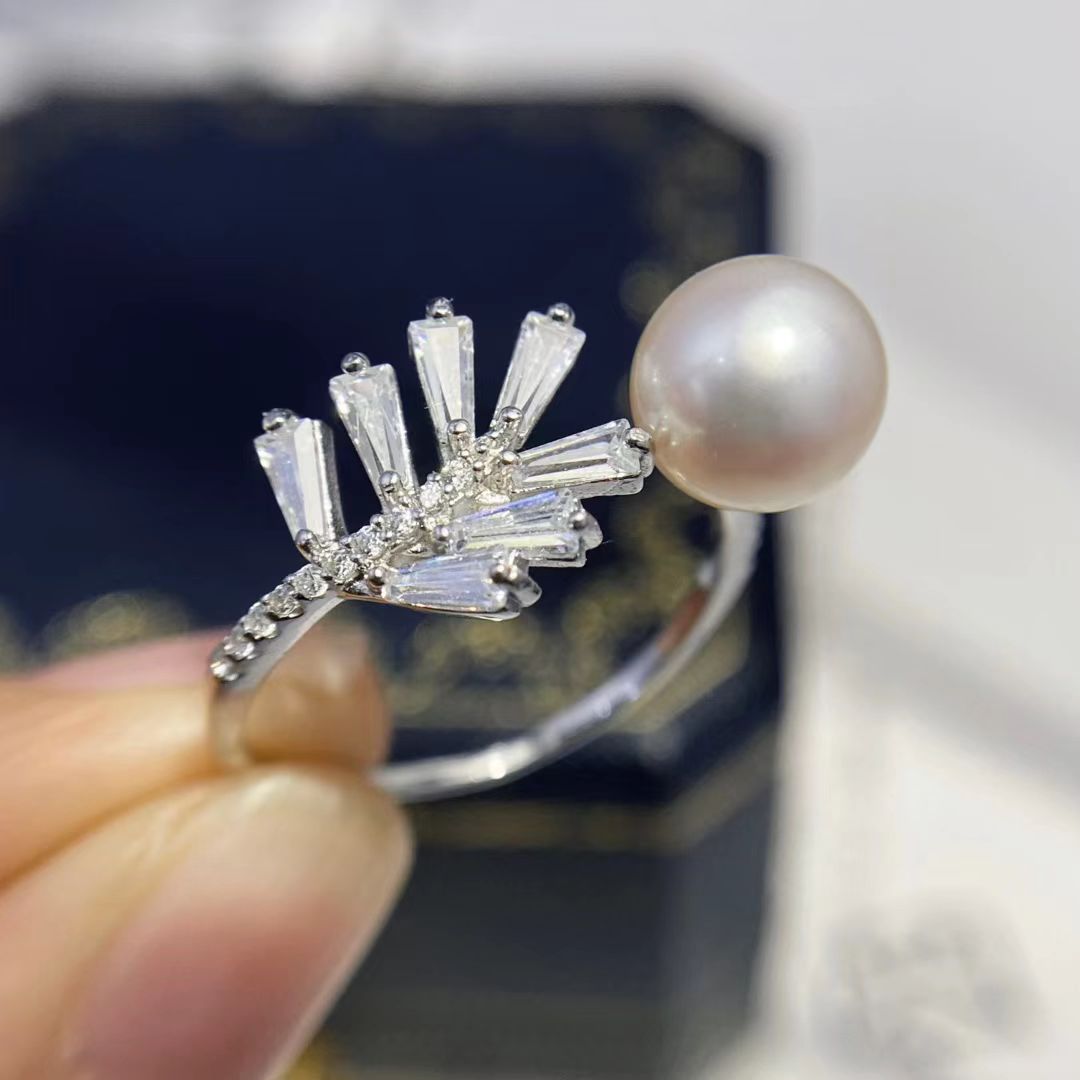 Sterling Silver Ring - 卸売 S925 スターリングシルバー 調整可能なリングマウント設定 ファインディングマウント アクセサリーパーツ