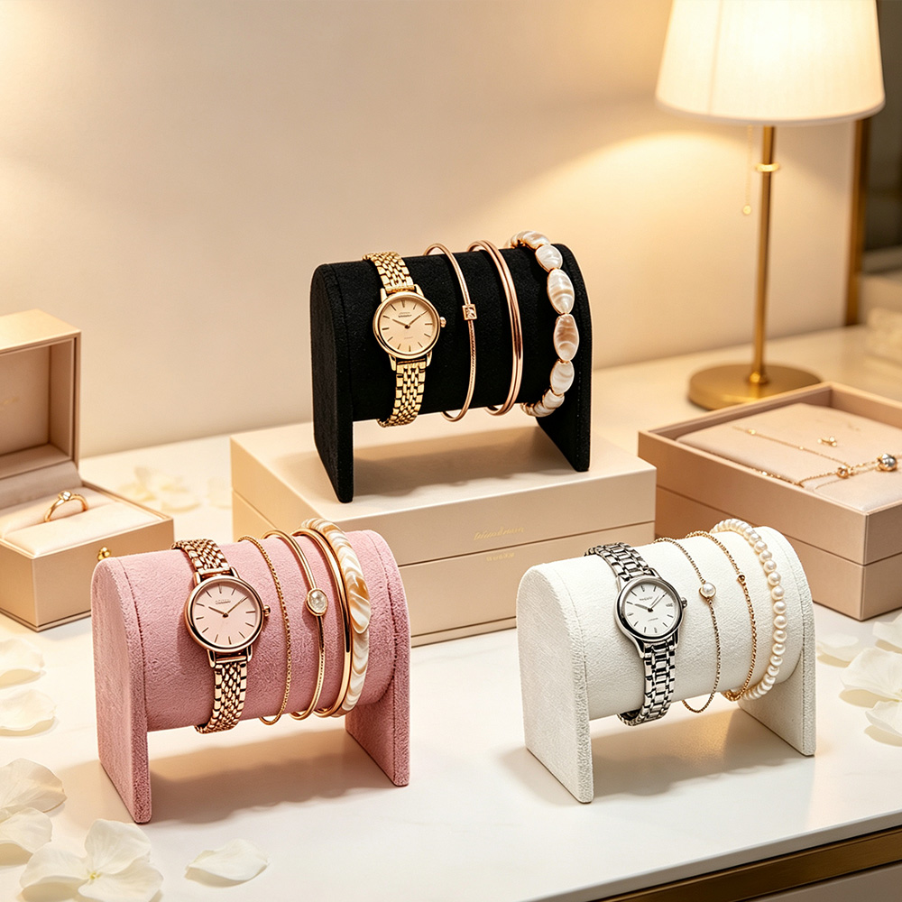 Jewelry Making Watches - 時計ブレスレットディスプレイスタンド、単層ジュエリーオーガナイザー、ビーズブレスレットとバングルディスプレイラック、ショーケース、ドレッシングテーブル用