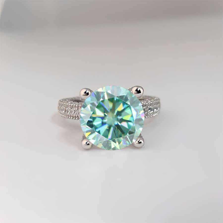 5カラットの本物のモアッサナイトダイヤモンドリング、s925 - Sterling Silver Ring のレビューと価格