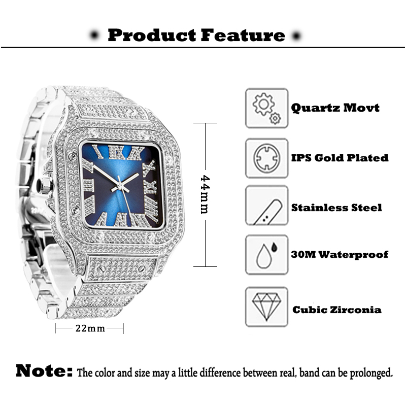 Missfox-メンズクォーツ時計,高級ブランド,ヒップホッ - Jewelry Type Watches のレビューと価格