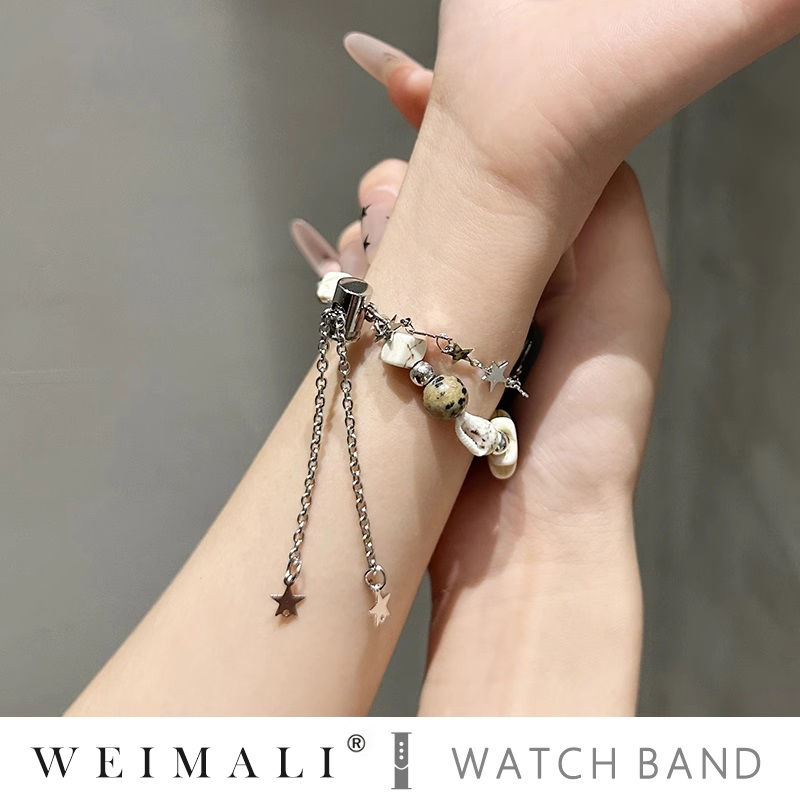 コンクシェルスターフィッシュビーズブレスレットストラップ i - Jewelry Making Watches のレビューと価格