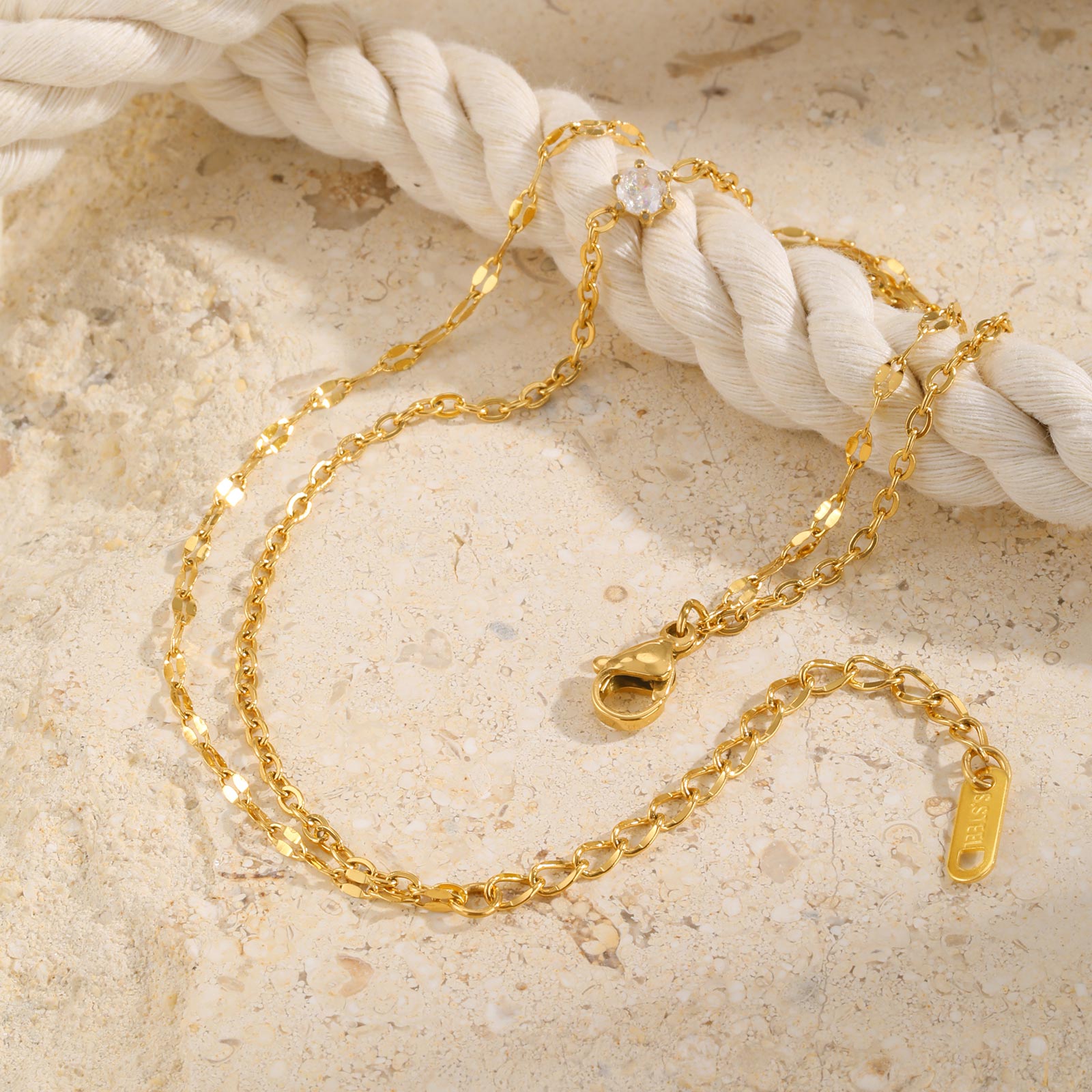 女性用防水レイヤードアンクレットブレスレット、ジルコニア付き - Jc Jewelry & Watches のレビューと価格
