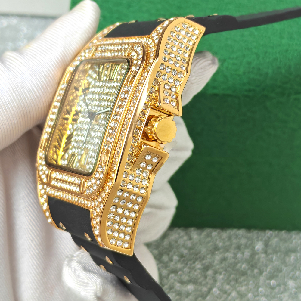 ヒップホップアイスアウトブリンブリンスクエアフルダイヤモンド - Jewelry Type Watches のレビューと価格