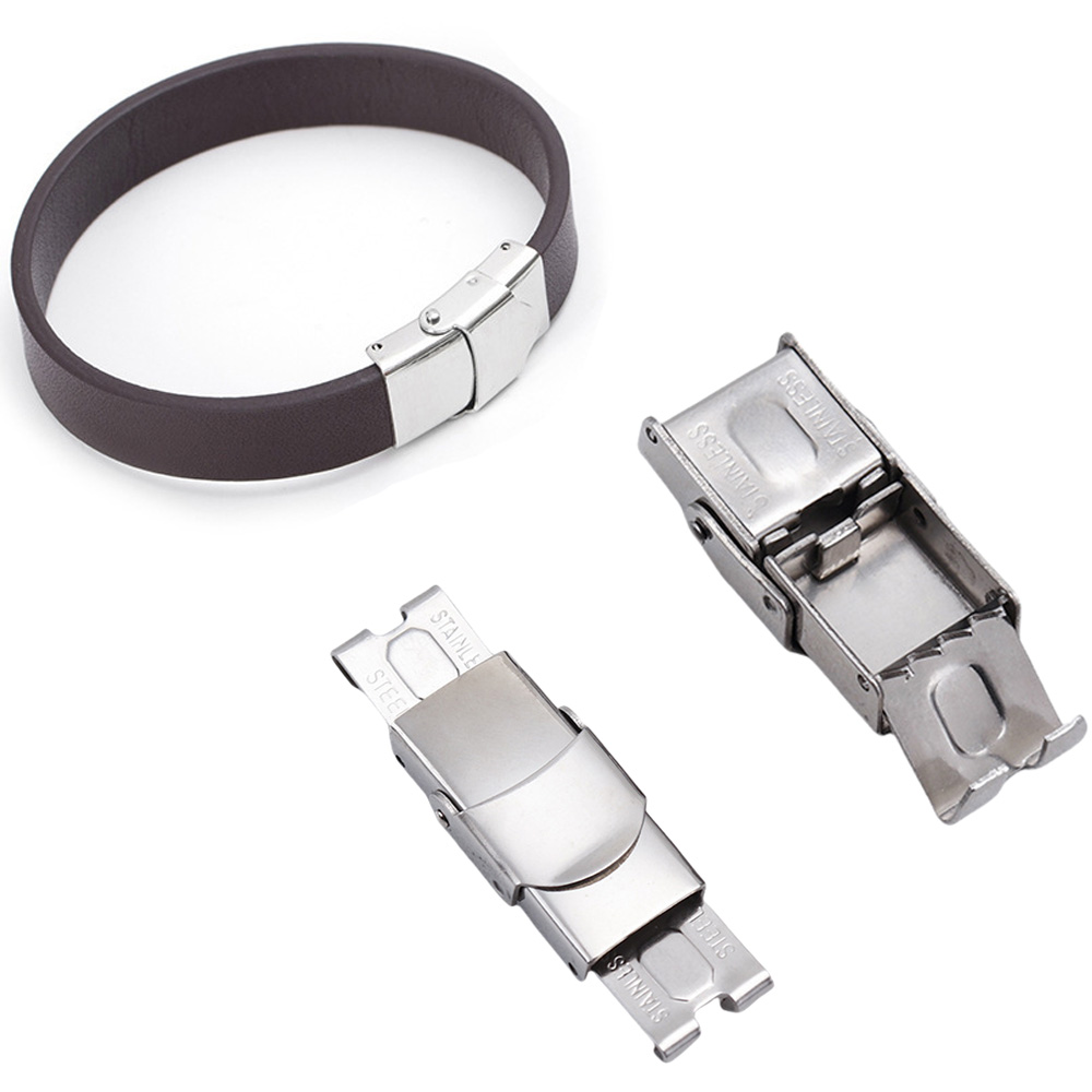 ステンレス鋼のバックル留め金,時計バンド,革のバックルブレス - Jewelry Making Watches のレビューと価格