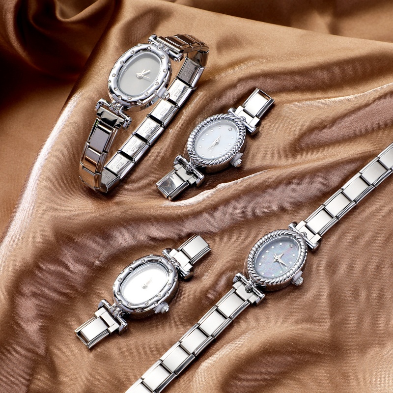 Y2K高品質ステンレス製オーバル型レトロ腕時計ブレスレットバ - Jewelry Type Watches のレビューと価格