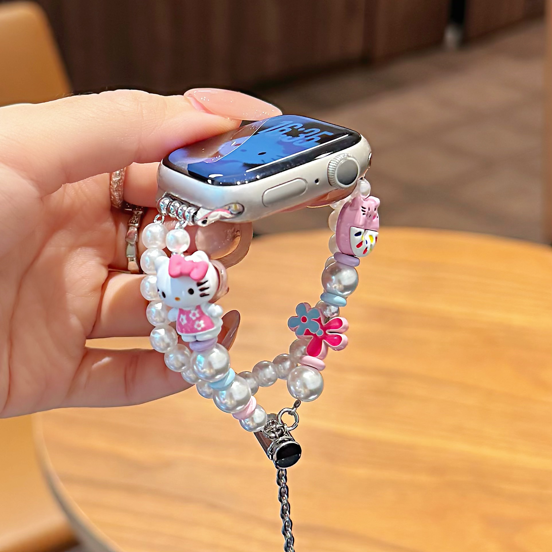 ガールズファッションかわいいハローキティパールビーズバンド  - Jewelry Making Watches のレビューと価格