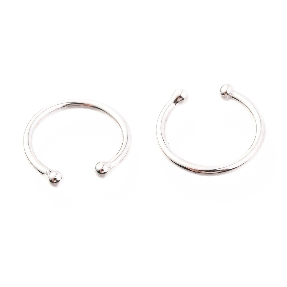 アンチロジウムメッキ 925 スターリングシルバー カフ イ - Sterling Silver Ring のレビューと価格