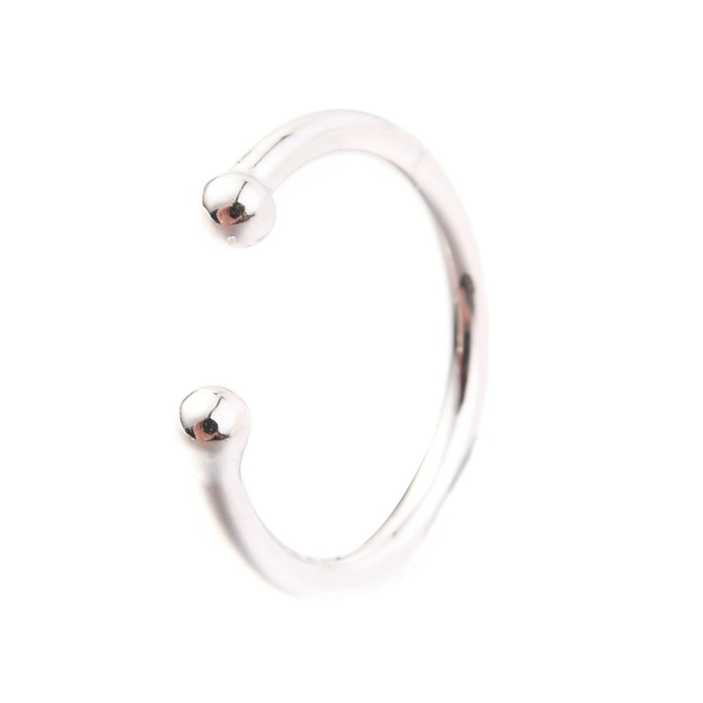 アンチロジウムメッキ 925 スターリングシルバー カフ イ - Sterling Silver Ring のレビューと価格