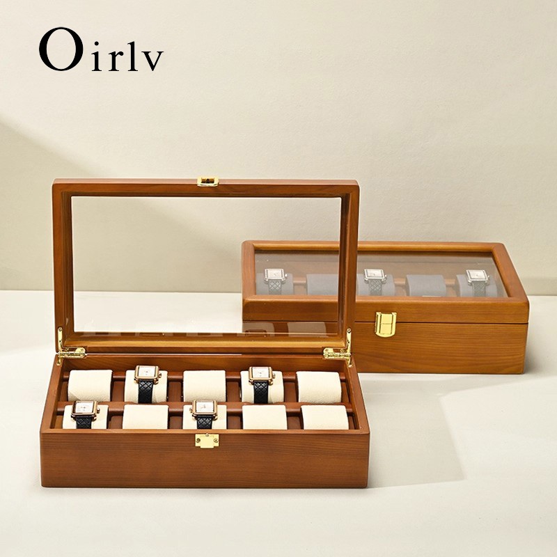 Oirlv 10 グリッド時計ボックス木製ジュエリーボックス - Jewelry Type Watches のレビューと価格