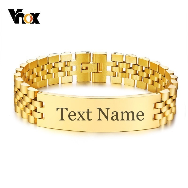 Vnox メンズ 15 ミリメートルワイド id タグブレス - Jewelry Type Watches のレビューと価格