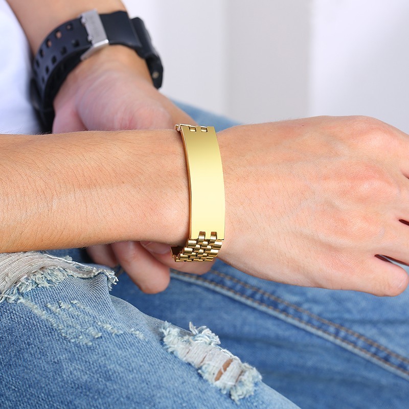 Vnox メンズ 15 ミリメートルワイド id タグブレス - Jewelry Type Watches のレビューと価格