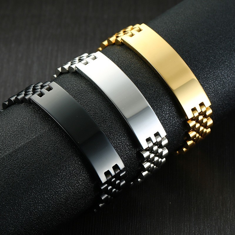 Vnox メンズ 15 ミリメートルワイド id タグブレス - Jewelry Type Watches のレビューと価格