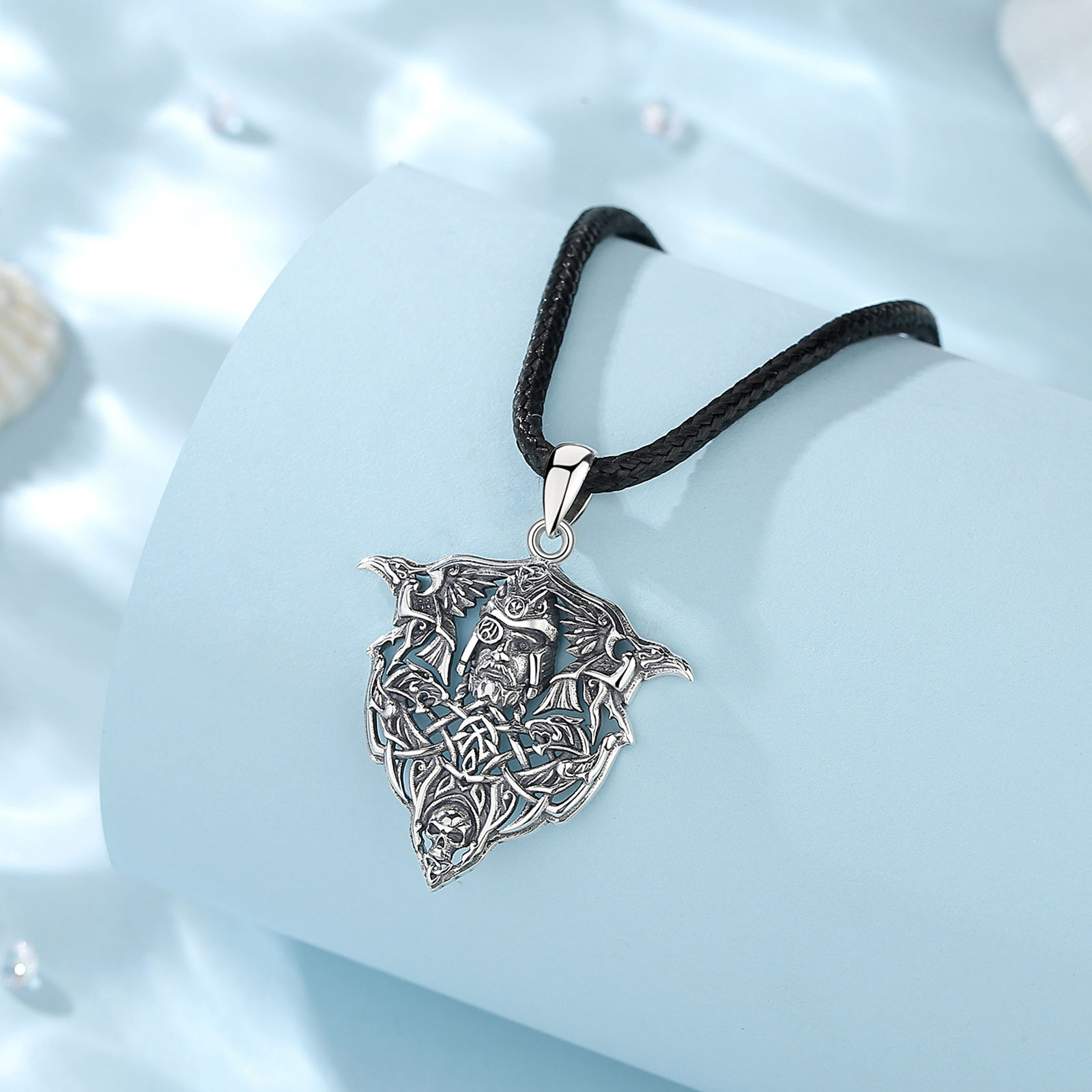 Euorea 925-男性用スターリングシルバーバイキングウ - Wolf Jewelry & Watches Tampa Reviews のレビューと価格