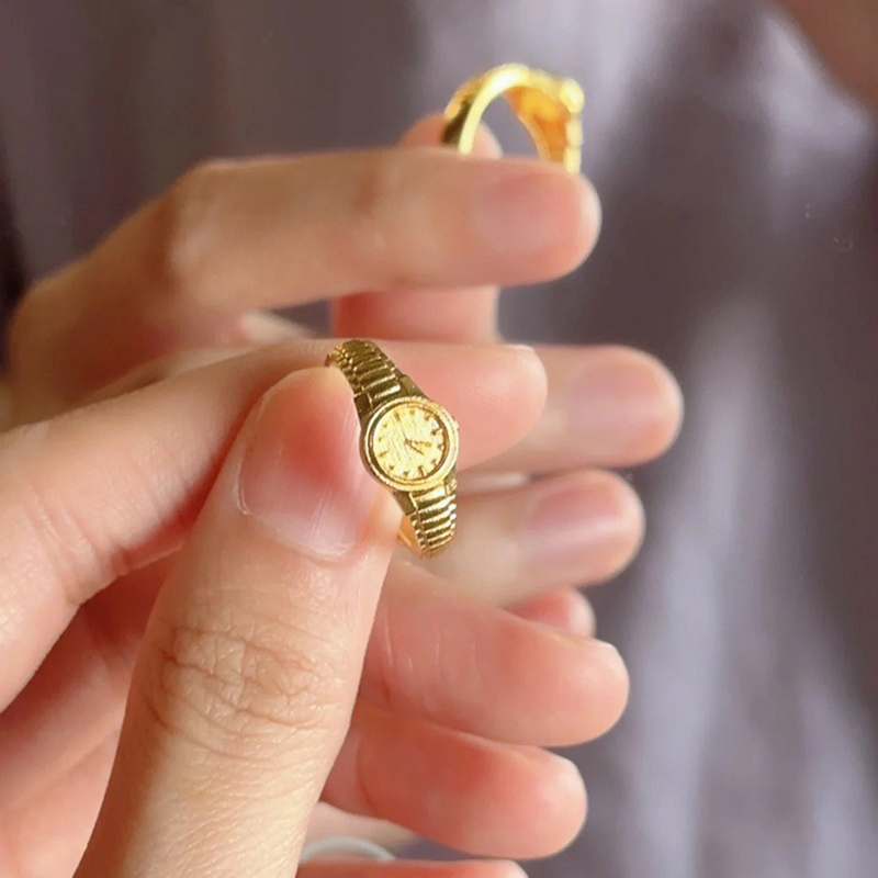 男性と女性のためのヴィンテージパンククォーツ指時計リング,オ - Vintage Jewelry Watches Women のレビューと価格