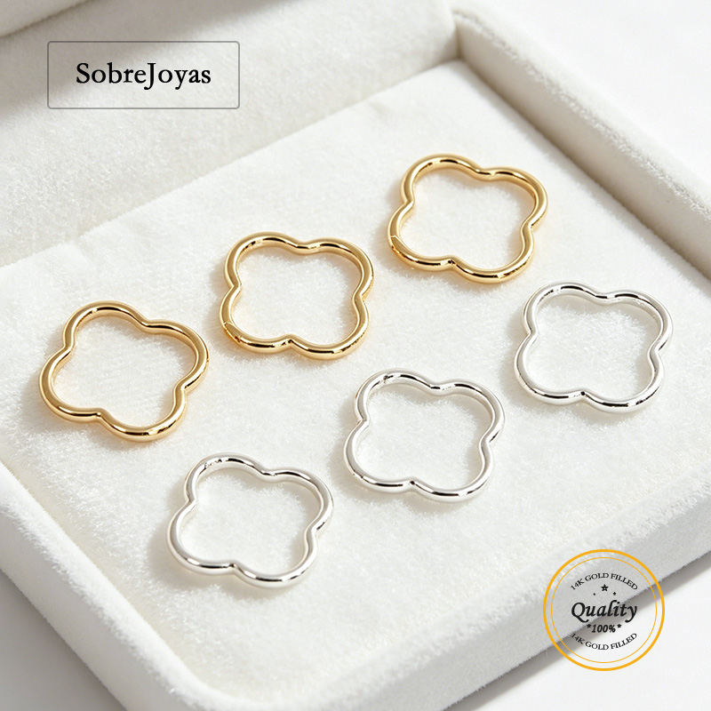 10mm四つ葉のクローバージャンプリング、925スターリング - Sterling Silver Ring のレビューと価格