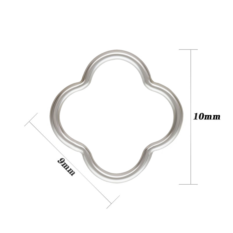 スターリングシルバーフラワーコネクターペンダントクローバーコ - Sterling Silver Ring のレビューと価格