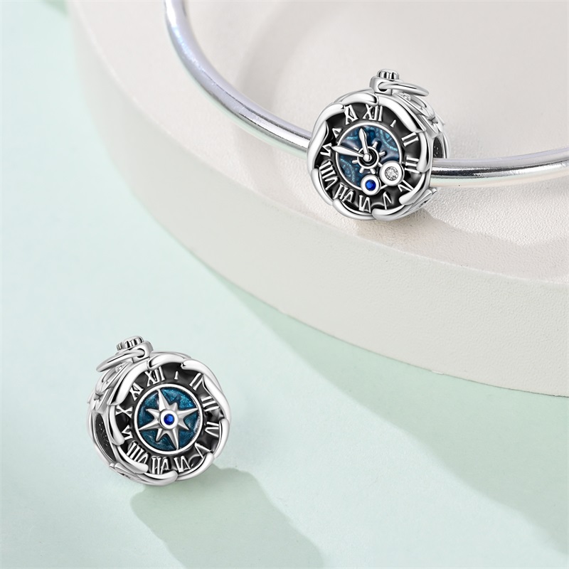 925 スターリングシルバーチャームビーズ CZ ジルコンレ - Jewelry Making Watches のレビューと価格