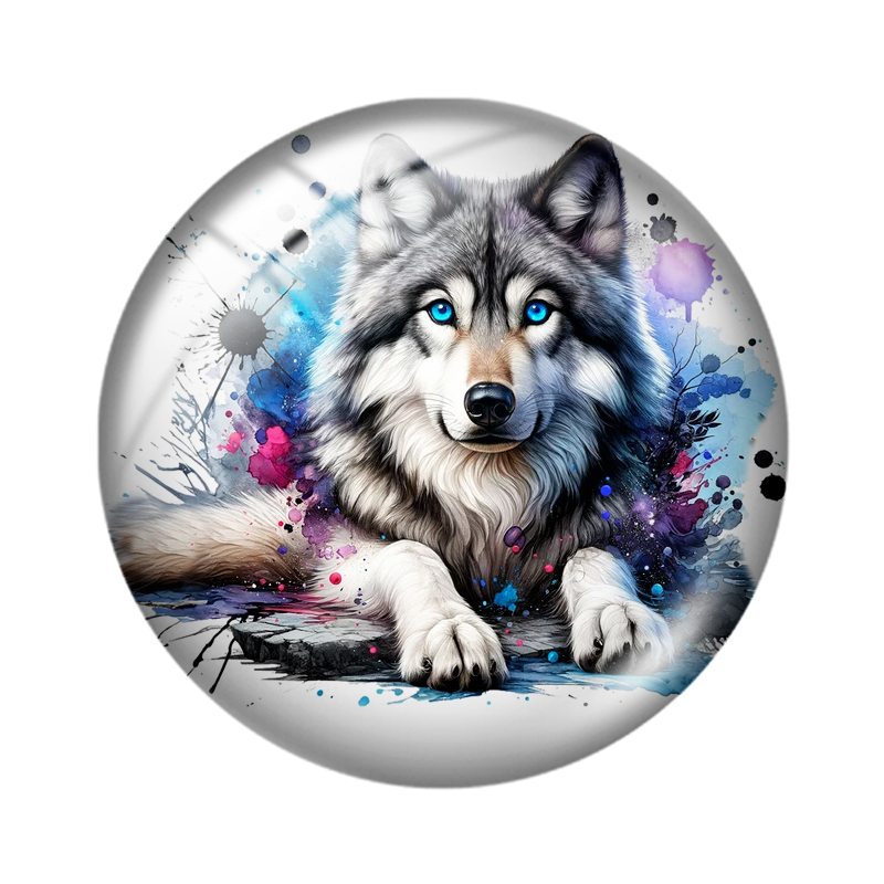 水彩ガラスカボション,12mm/16mm/18mm/25mm - Wolf Jewelry & Watches Tampa Reviews のレビューと価格
