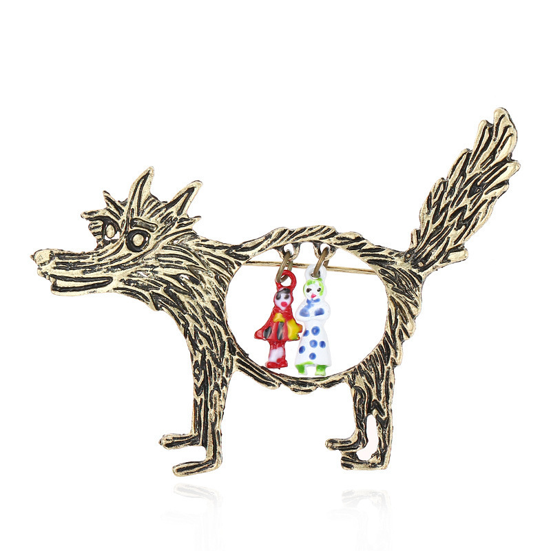 ヴィンテージウルフアンドベビーブローチピン,妖精の物語のテー - Wolf Jewelry & Watches Tampa Reviews のレビューと価格