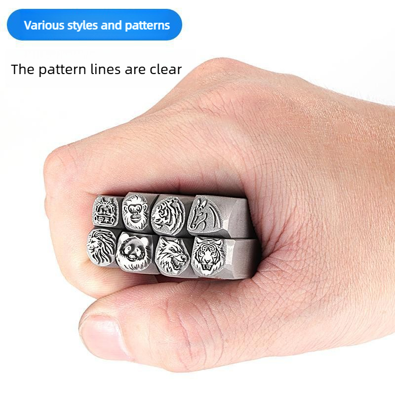 動物の頭部型スチールスタンプパンチ、ライオンとオオカミの模様 - Wolf Jewelry & Watches Tampa Reviews のレビューと価格
