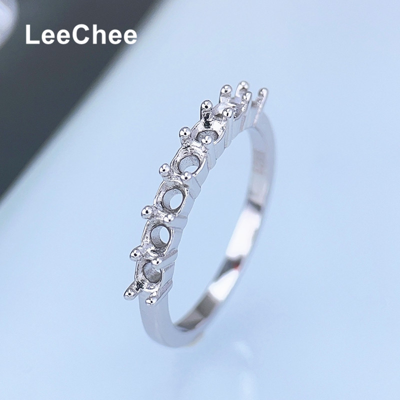 固定バンドリング設定 モアサナイトまたは宝石用 女性手作りジ - Sterling Silver Ring のレビューと価格