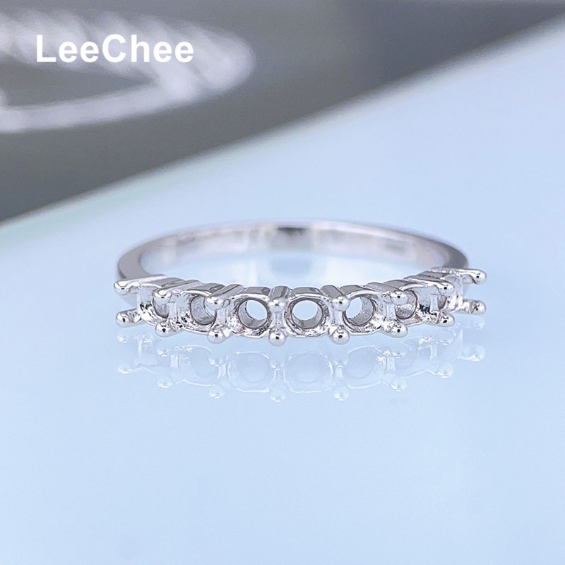 固定バンドリング設定 モアサナイトまたは宝石用 女性手作りジ - Sterling Silver Ring のレビューと価格