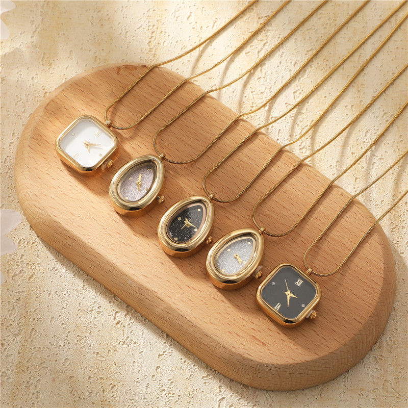 ファッションヴィンテージスクエアドロップステンレススチールネ - Vintage Jewelry Watches Women のレビューと価格